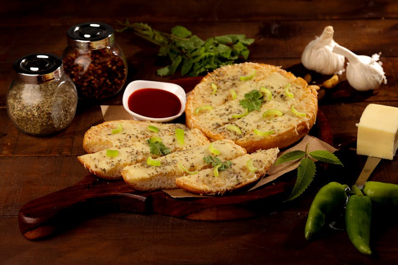 Garlic Bread with herb butter and cheese